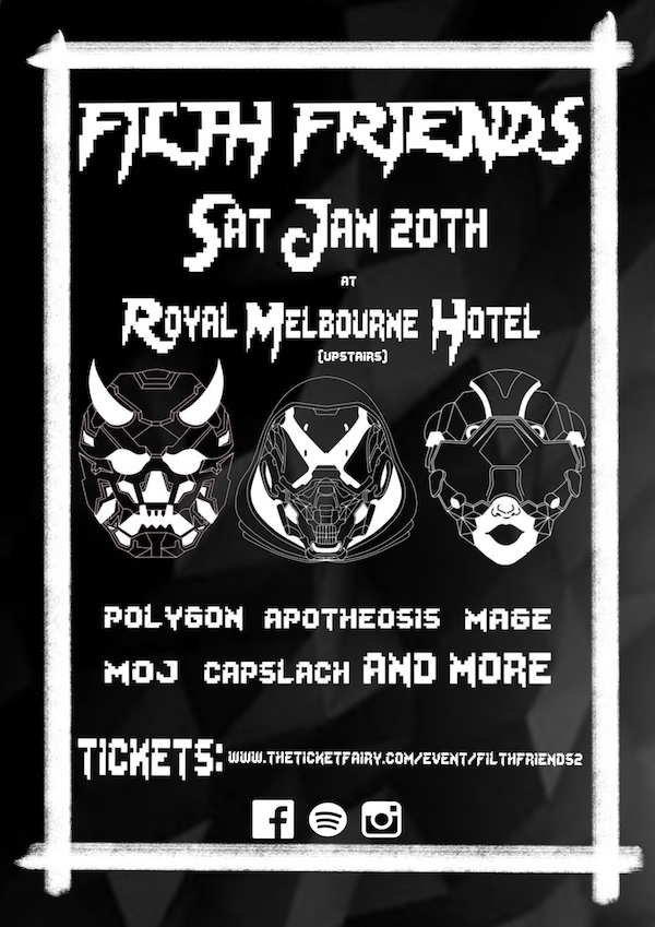 Press flyer image FILTH FRIENDS PRESENTS - FILTH FRIENDS - SATURDAY 20 JANUARY, 2018